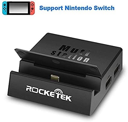 Rocketek USB C Docking Station for Nintendo Switch min