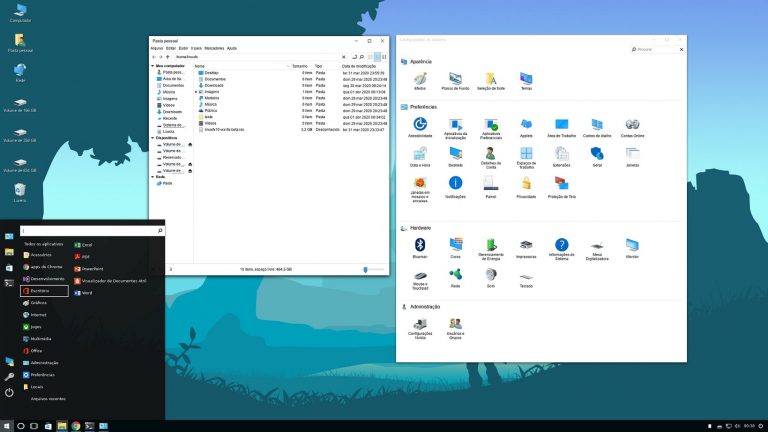 Linuxfx Windows 10 clone GUI