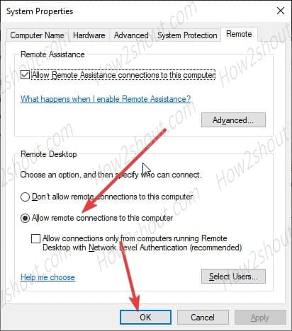 Allow remote connections