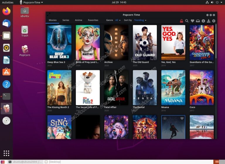 Popcorn Time streaming app installation on Ubuntu 20.04 LTS