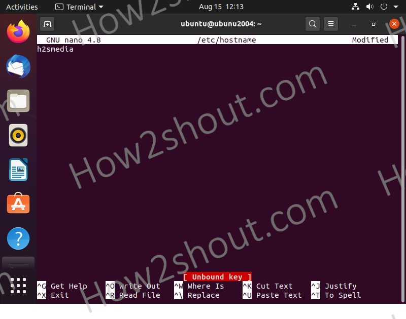 Change the hostname ubuntu 20.04 lts