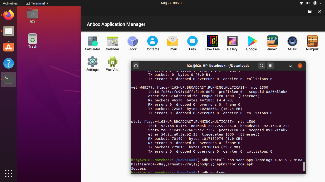Installing APK files manually on ANbox Ubuntu Linux min