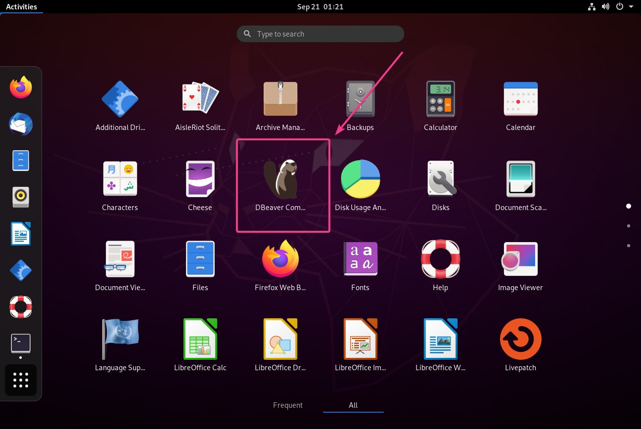 Dbeaver Database administration tool on Ubuntu
