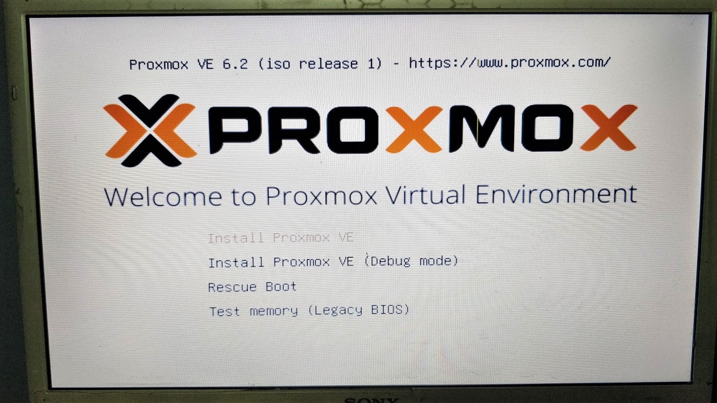 Install Proxmox using a Bootable USB drive