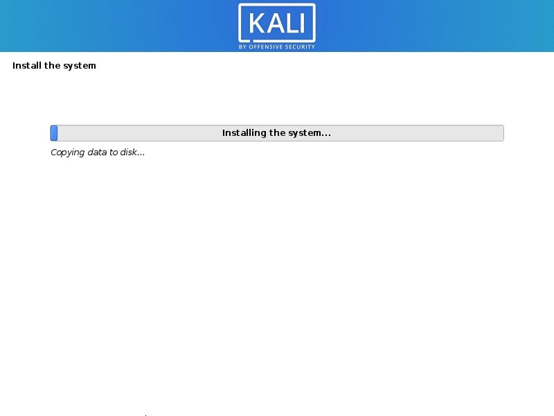 Installing Kali Linux on USB drive