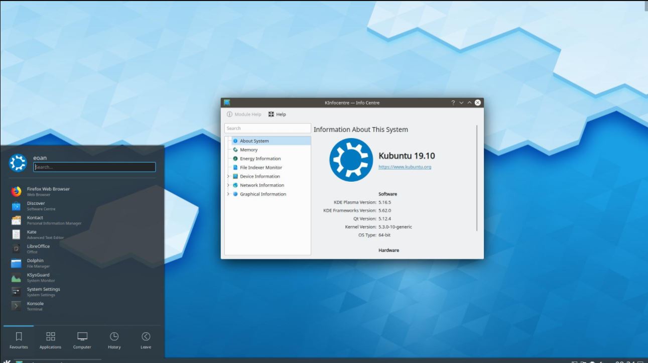 KDE PLASMA on Ubuntu 20.04 LTS min