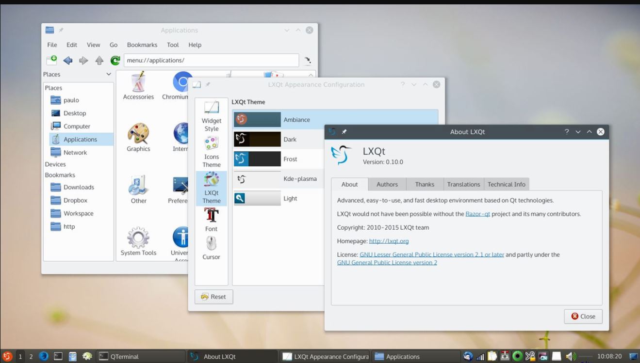 LXQt Desktop GUI min 1