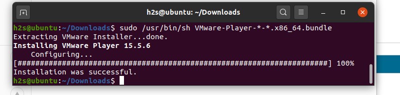 Run the Vmware Player script on Ubuntu