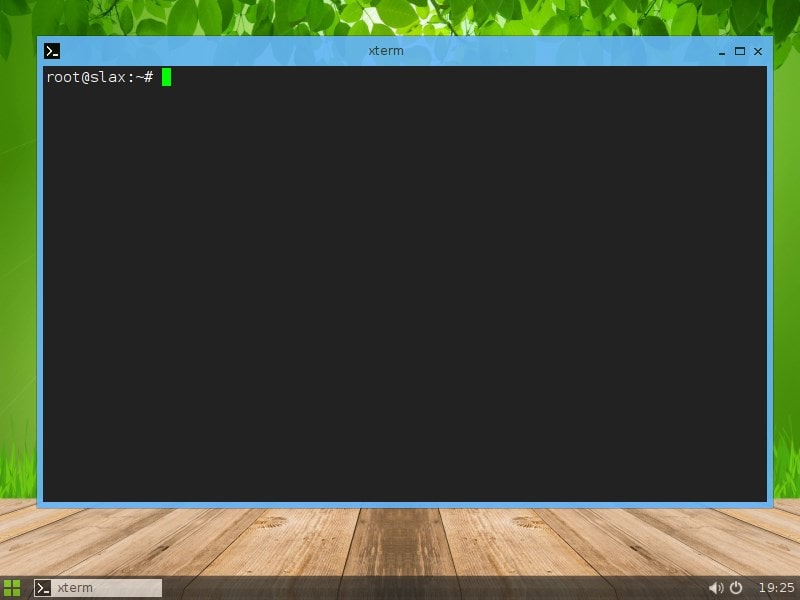 Slax Linux terminal