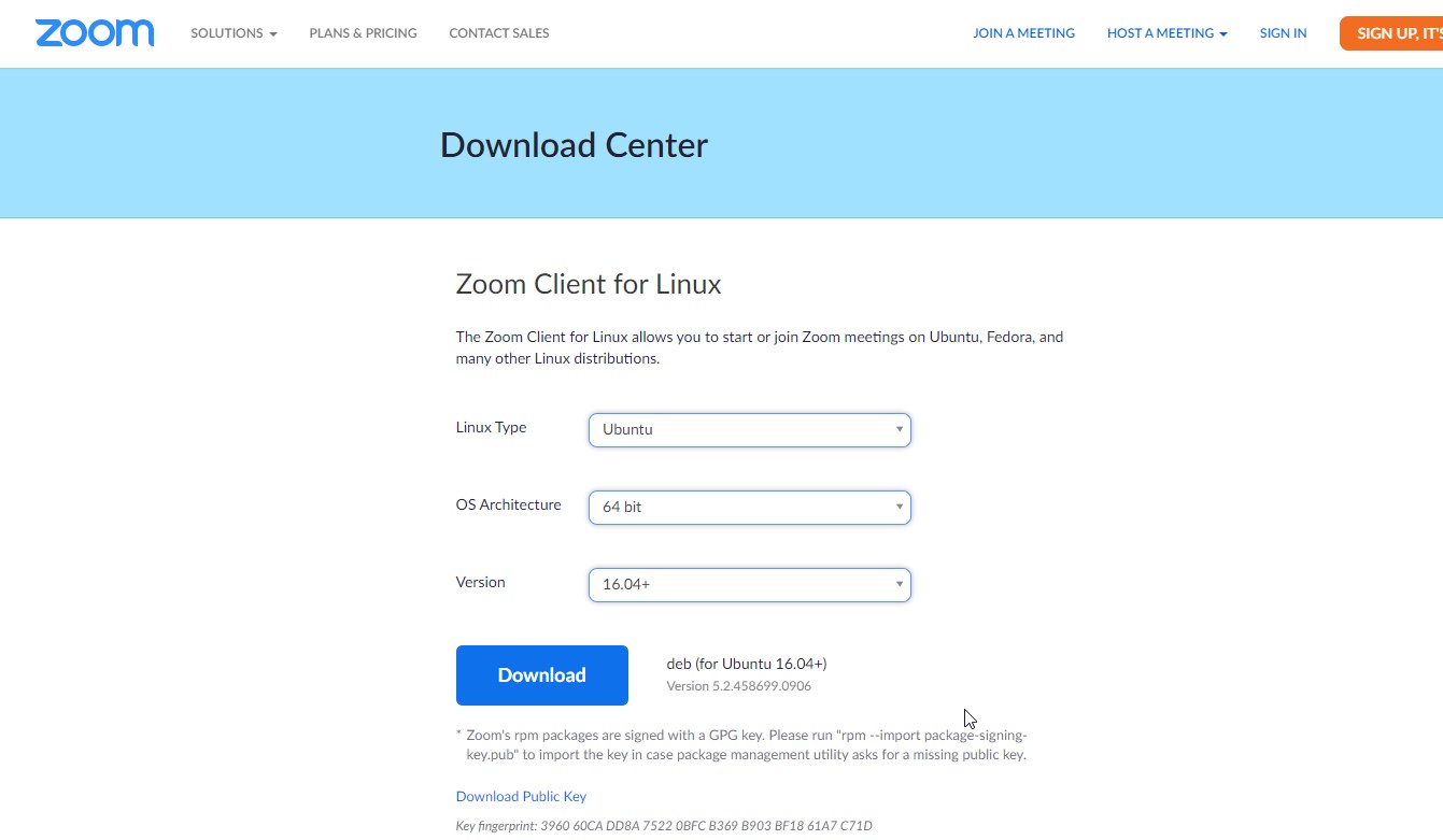 Download Zoom Linux Client
