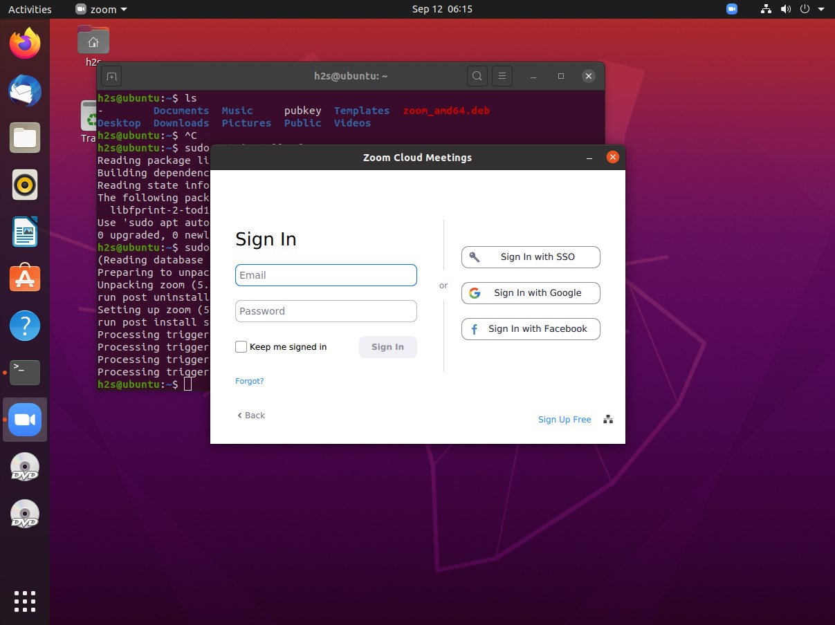 How to install Zoom Meeting client on Linux Ubuntu 30.30 LTS