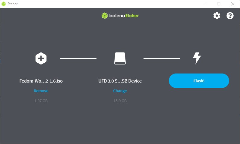 Create Fedora ISO USB bootable drive