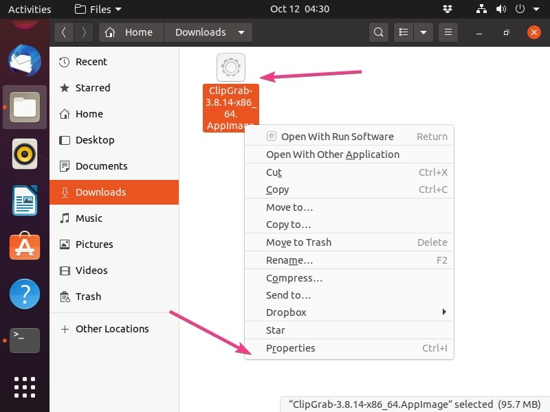 Make Clipgrab AppImage executable Ubuntu 20.04 min