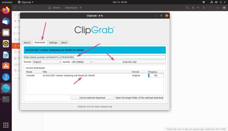 Clipgrab Youtube downloader for Linux min