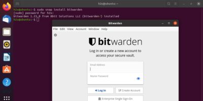 Bitwarden install using snap on Linux
