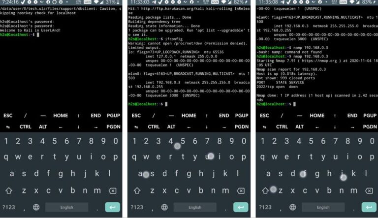 Kali Linux command line on Android