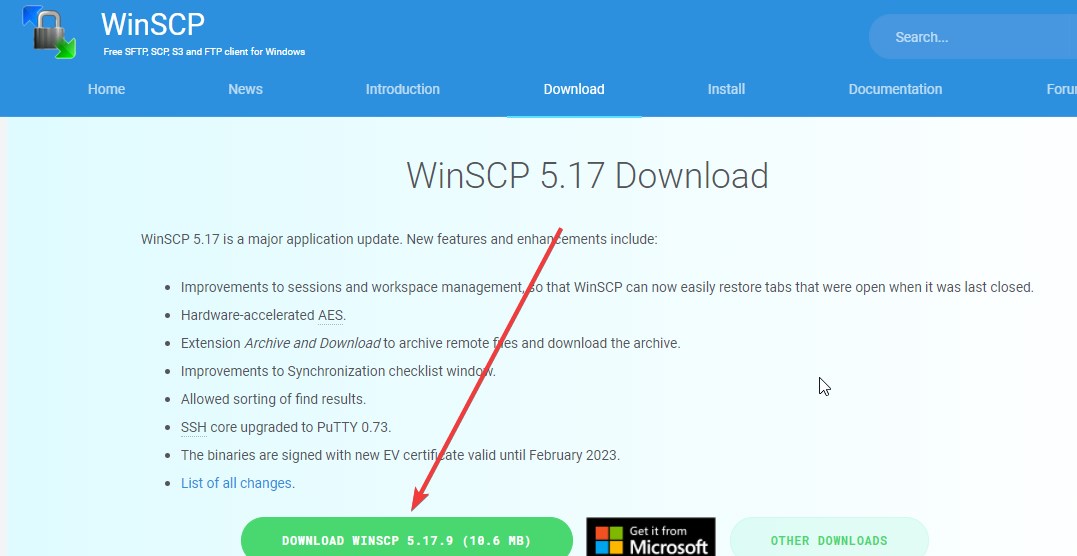 winscp for linux