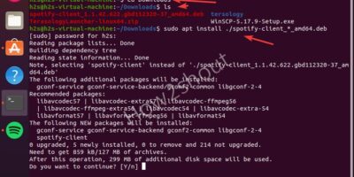 Install Spotify Debian packages