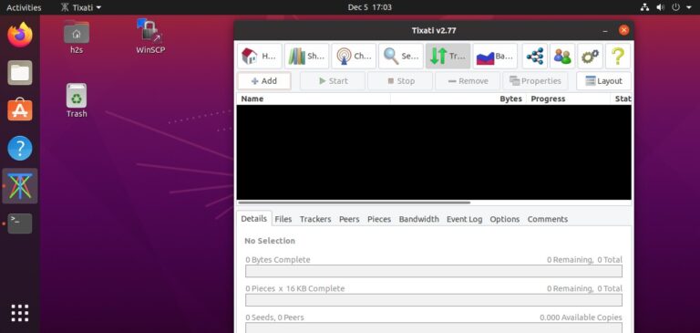Install Tixati torrent client on Ubuntu 20.04 LTS Linux