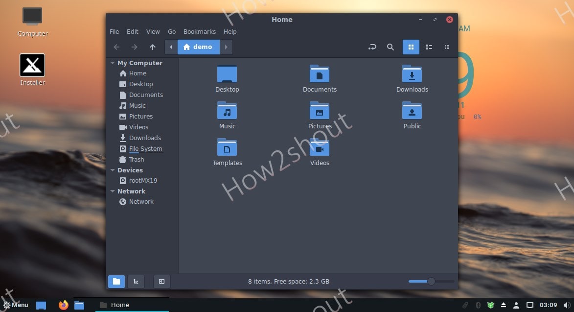 MX Linux Cinnamon Desktop interface min