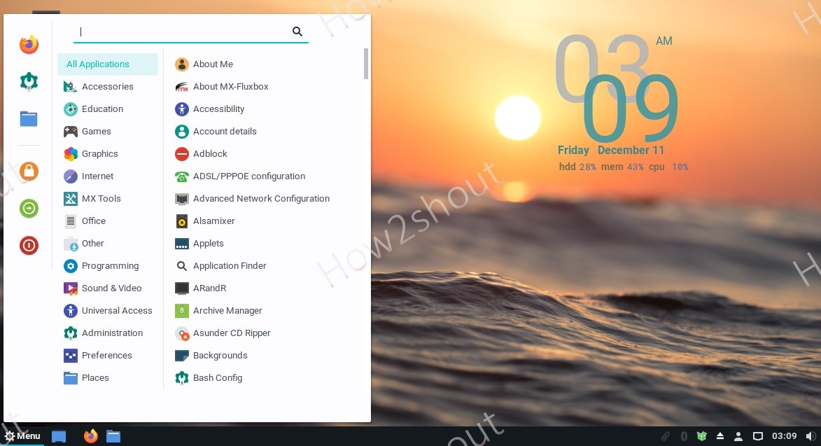 Windows 7 like interface on MX Linux min