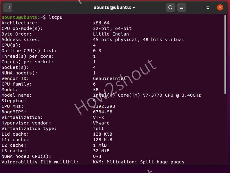 Check Linux system info - CPU and Virtualization 