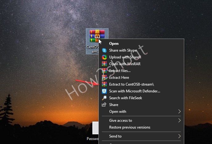Extract roofts linux files windows 10