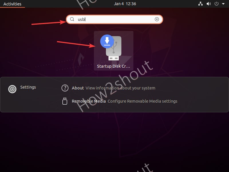 Install and run Ubuntu Startup disk creator