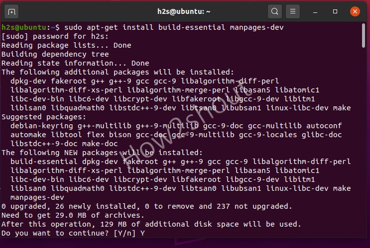 Install development tools on Ubuntu and Redhat centos