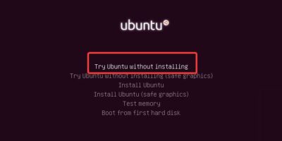 Try Ubuntu without installing