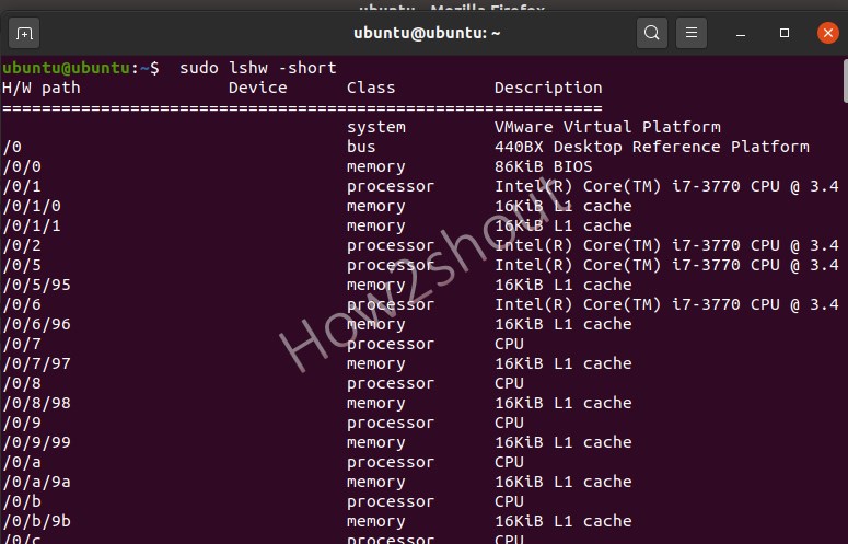 linux info command CPU and memory command