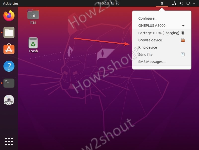 Access KDE connection on Ubuntu 20.04 min