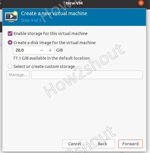 Create Virtual Hard disk for KVM