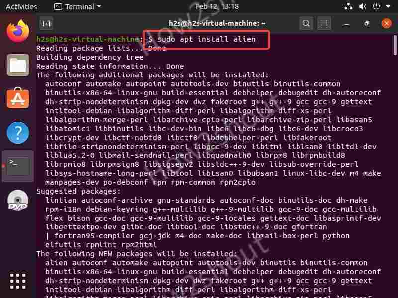 Install Alien package convertor on Ubuntu 20.04