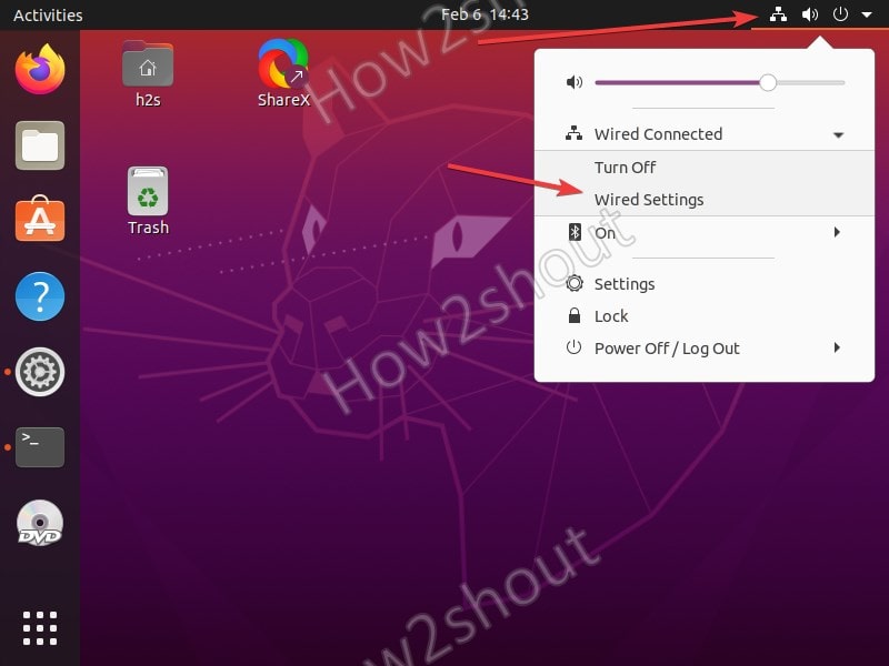 Open Ubuntu Network Manager Settings
