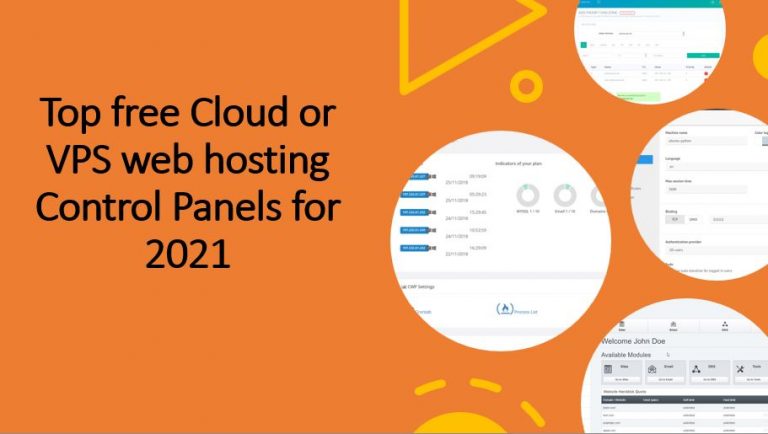 Top free Cloud or VPS web hosting Control Panels for 2021