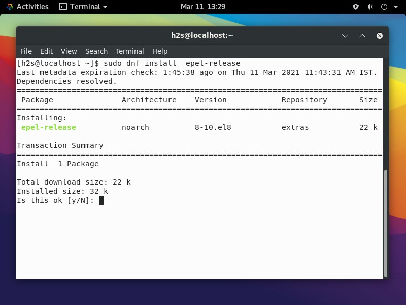 Enable EPEL repo on AlmaLinux 8