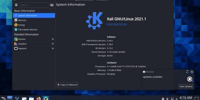 Kali Linux KDE Plasma GUI desktop screenshot