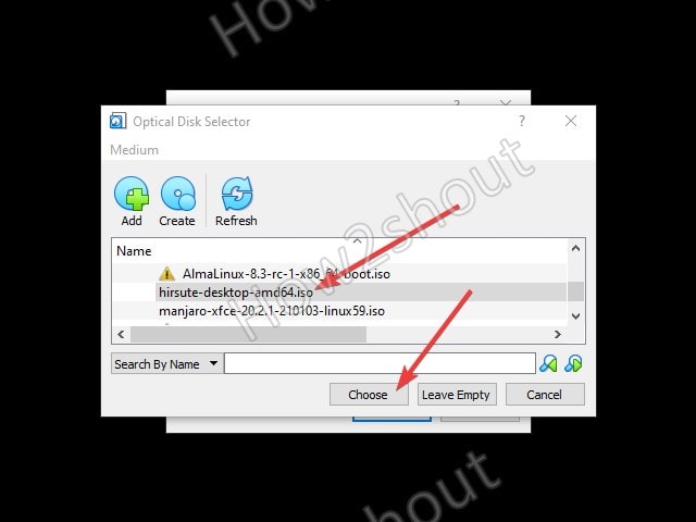 Select ISO bootable file