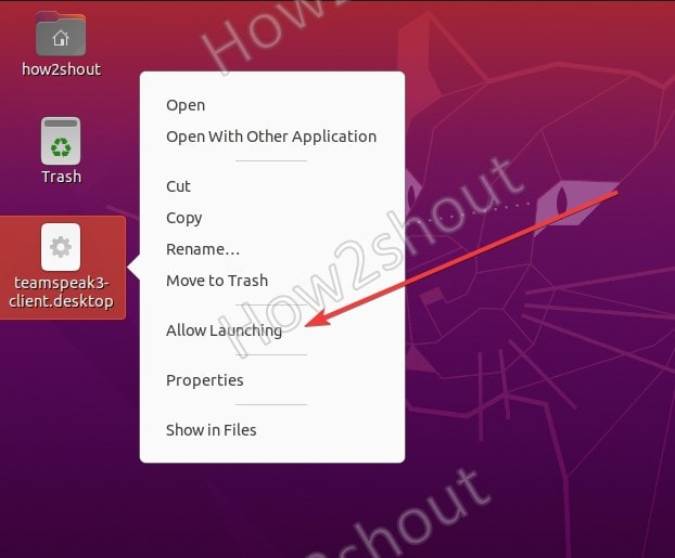 Allow launching desktop shortcut