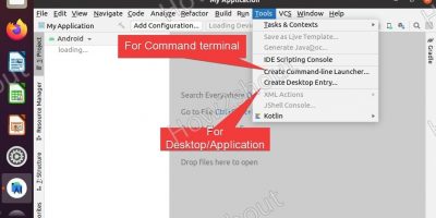 Create Desktop or Application shortcut for Android Studio
