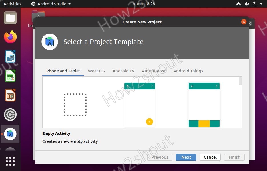 Create new Android Studio project
