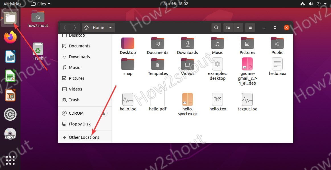 Open Ubuntu File manager