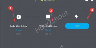 Create Rocky Linux 8 bootable USB drive using BalenaEtcher
