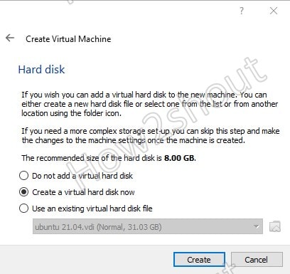 Create Virtual Hard disk