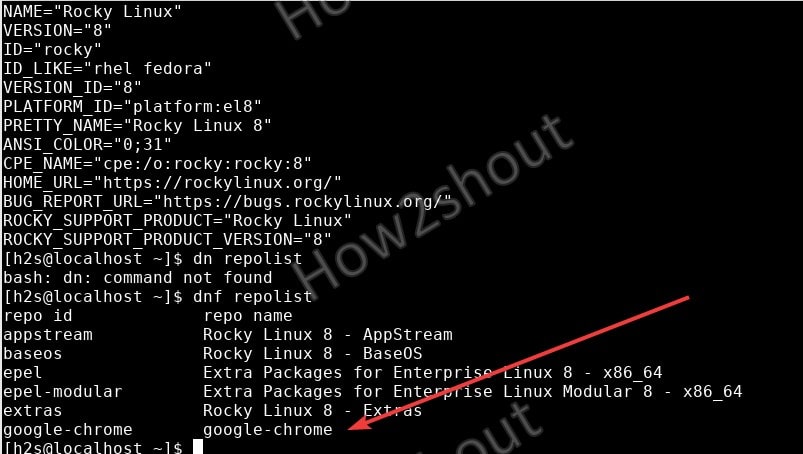Google Chrome repository on Rocky Linux