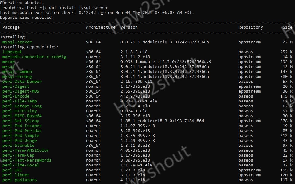 Install MySQL Database on Rocky Linux min