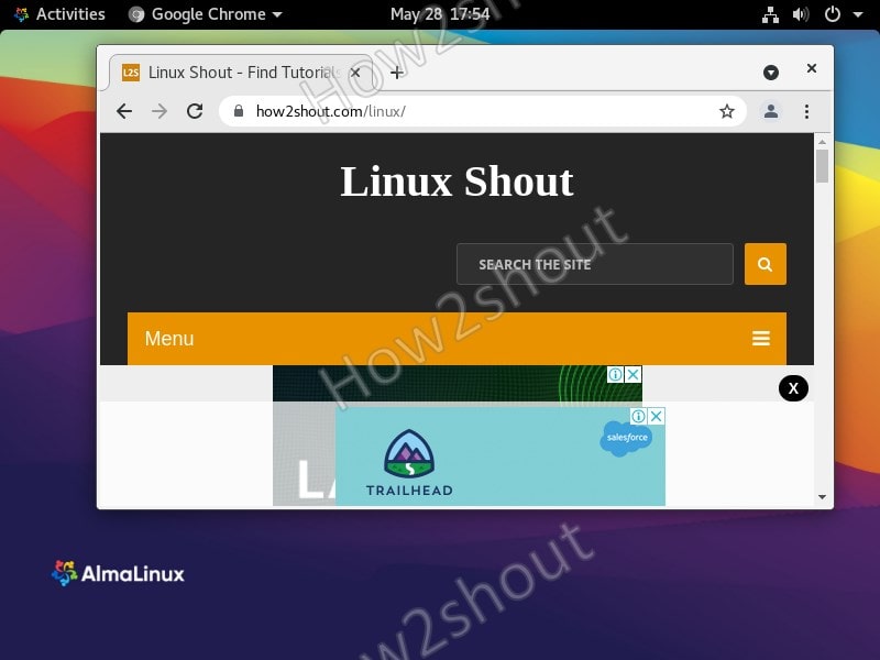 Install google chrome browser on AlmaLinux