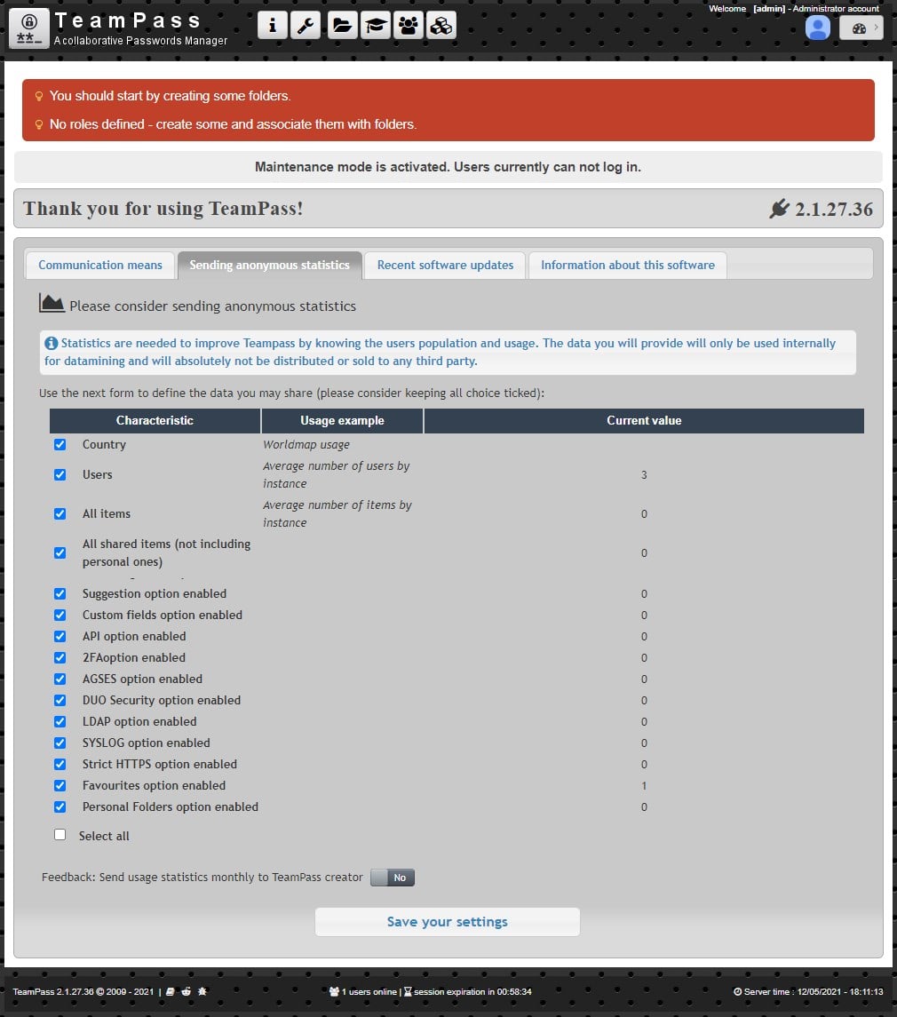 TeamPass collaborative password manager installation Ubuntu 20.04 Linux