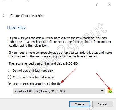 Use exisitng Virtual Hard disk on VirtualBox